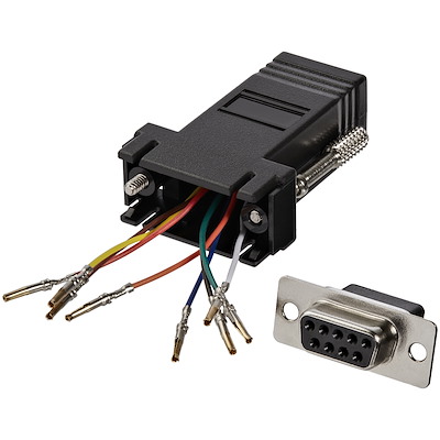 GC98FF Adaptador Conversor Modular DB9 Serial a RJ45 Hembra a Hembra
