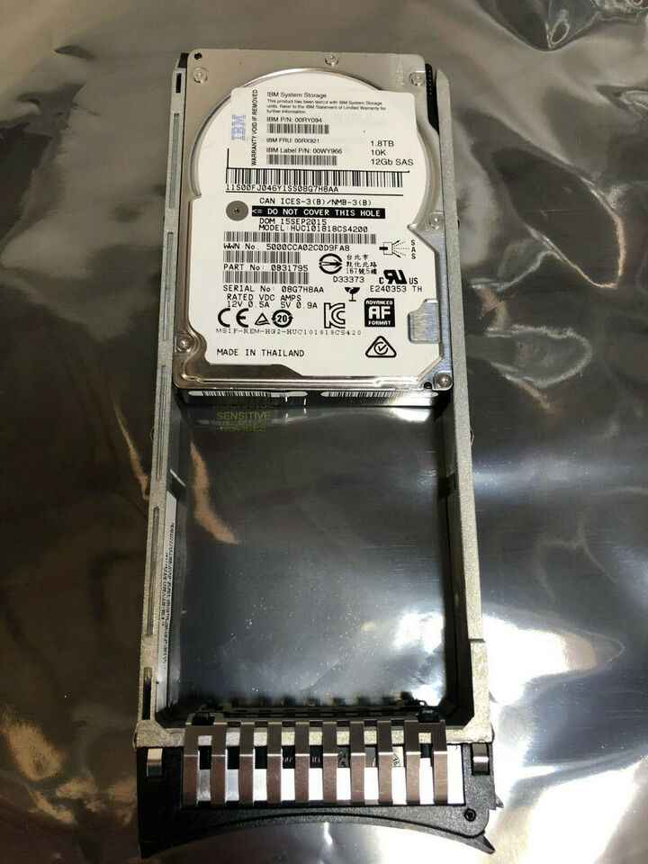 IBM 1.8TB 12G 10K SAS SFF HDD V5000