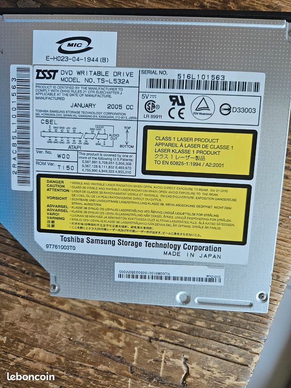 DVD WRITABLE DRIVE TS-L532A