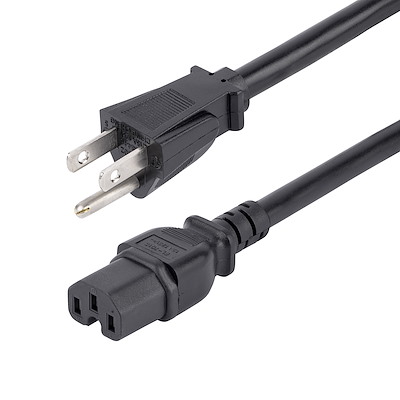 Cable de alimentación Negro 2,4 m NEMA 5-15P Acoplador C15