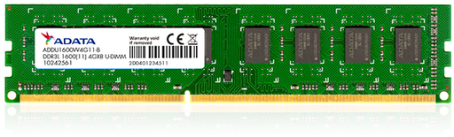[ADDU1600W8G1] Memory Module 8 GB 1 x 8 GB DDR3L, 1600 MHz 240-pin DIMM,