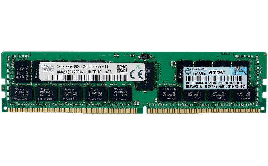 HP 32GB (1X32GB) 2RX4 PC4-2400T-R