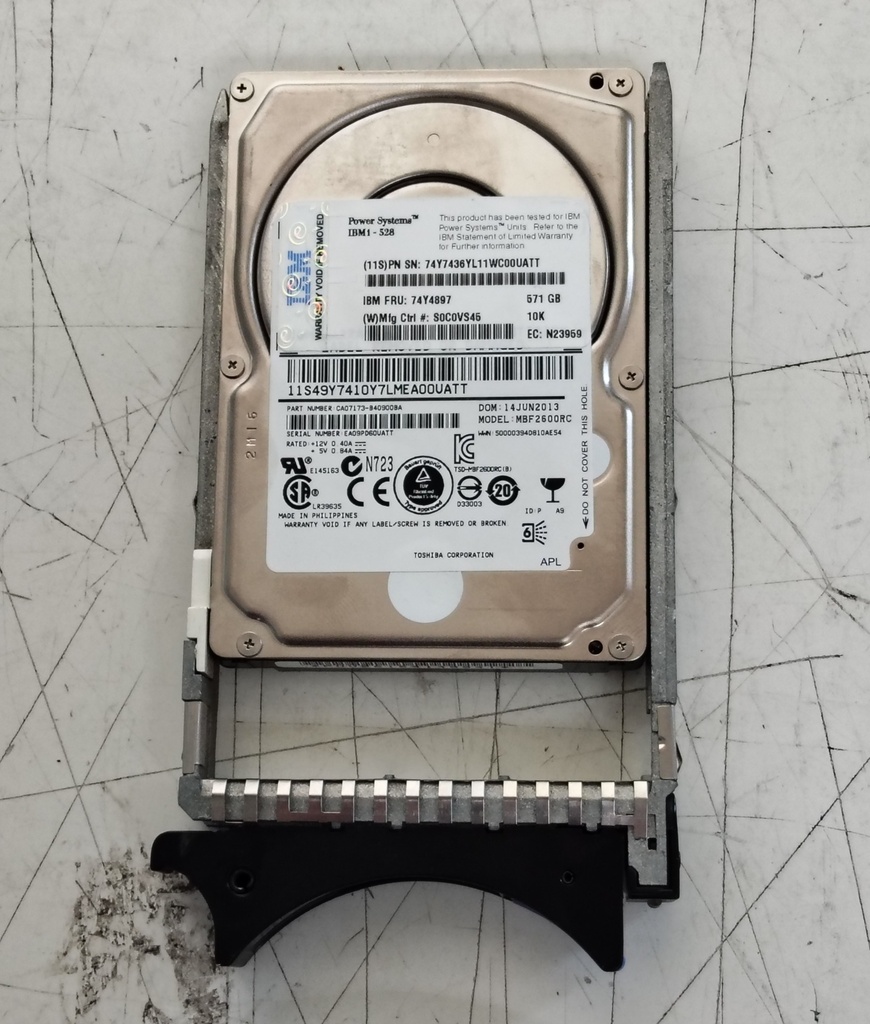 571 GB 10K SAS SFF-1 (IBMi) CCIN 19A3 FC 1916