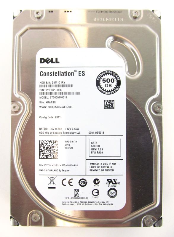 C3YJM DELL 500GB SATA 7200 RPM 3.5" Hard Drive