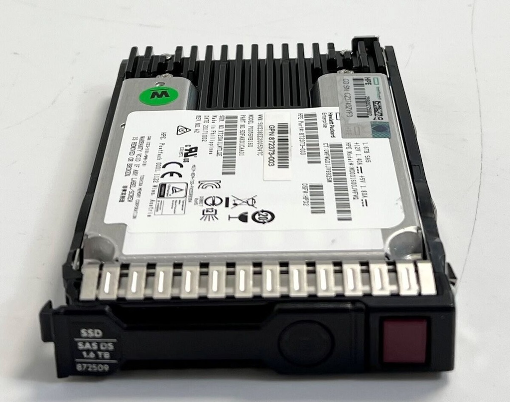 HP 1.6TB SAS 12G MU SFF DS SSD for G8-G10 Servers 