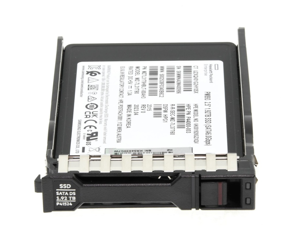HPE 1.92TB 6G SATA Read Intensive SSD 2.5" SFF Solid State Disk 