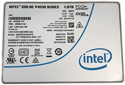 [SSDPE2KX010T8] Intel SSD 1TB DC P4510 2.5 U.2 NVMe PCIe