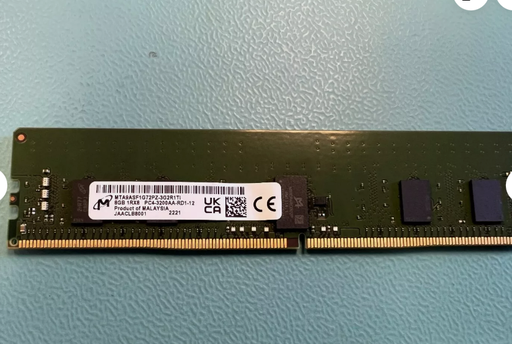 [MTA9ASF1G72PZ-3G2R1] 8GB DDR4-3200 RDIMM PC4-25600R Single Rank x8 Module