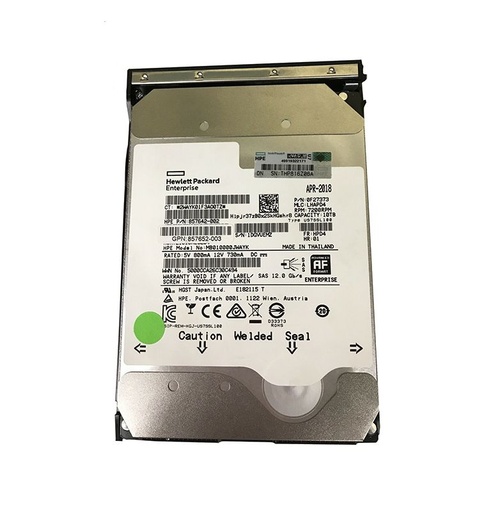 [857642-002] HP 10-TB 12G 7.2K 3.5 DP SAS