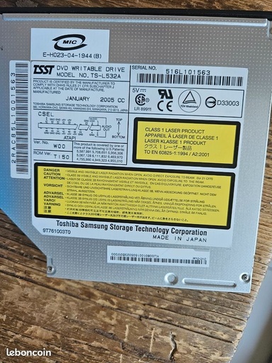 [381713-8C0] DVD WRITABLE DRIVE TS-L532A